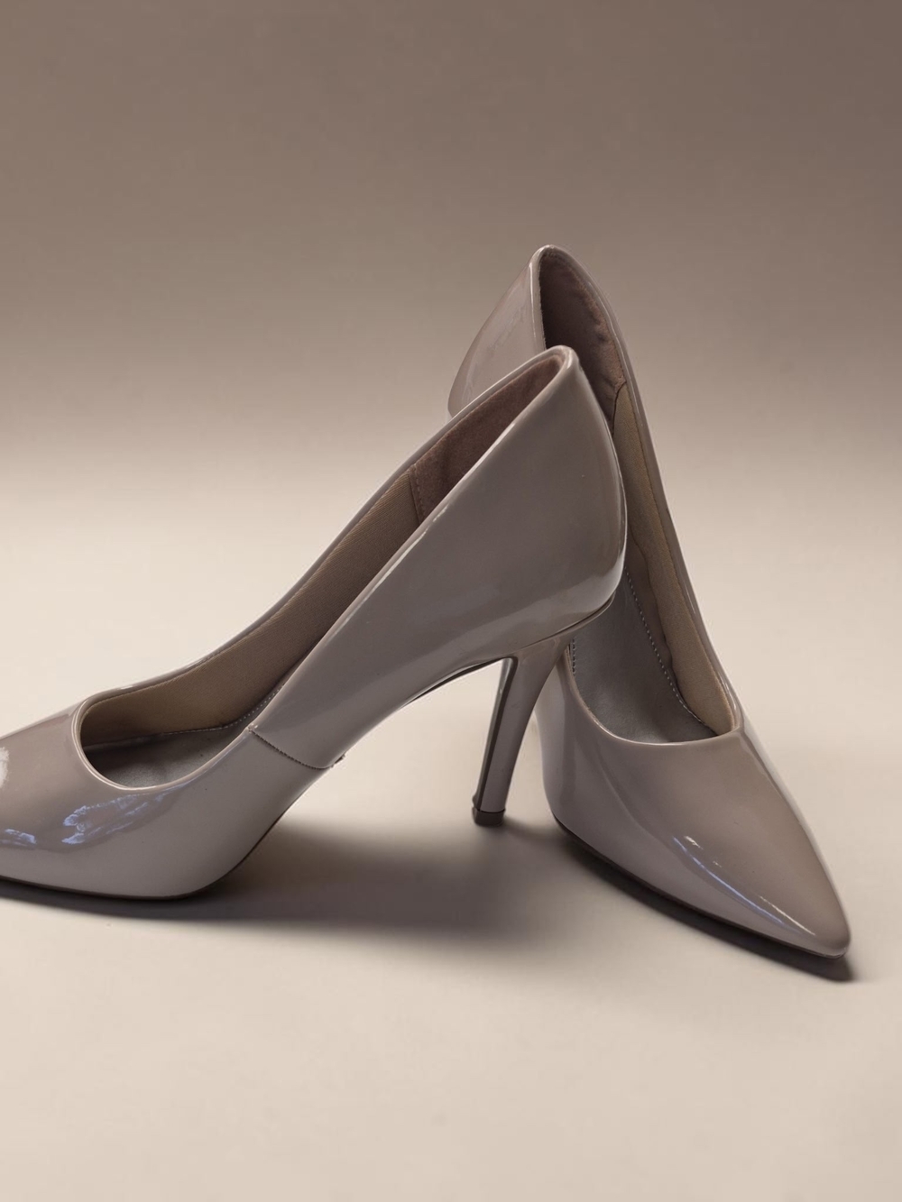 Pointed Patent High Heels Nude